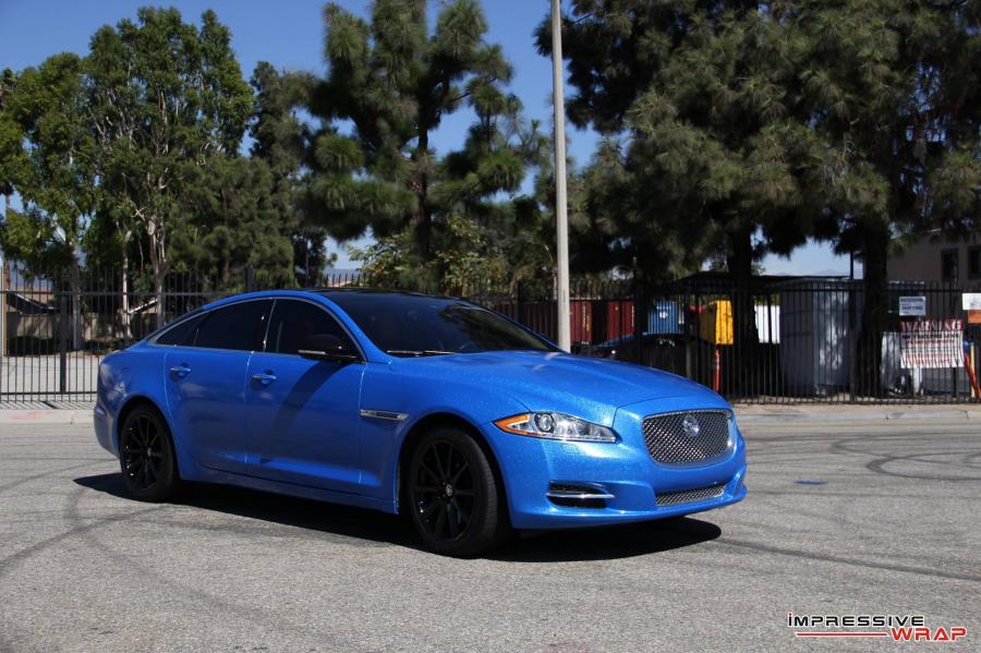 Jaguar XJ in Avery Diamond Blue by Impressive Wrap '2016